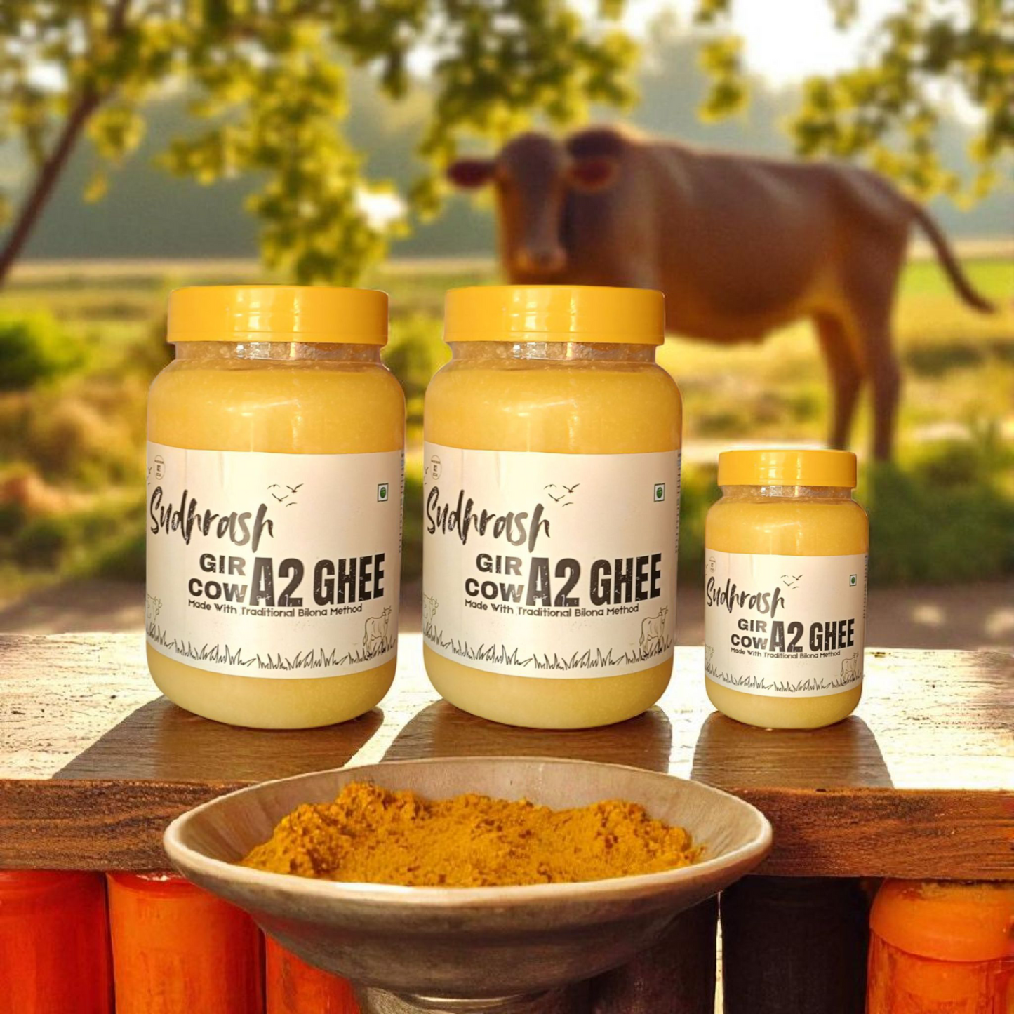 SUDHRASH DIWALI OFFER A2 COW GHEE 2LTR AND 500ML FREE